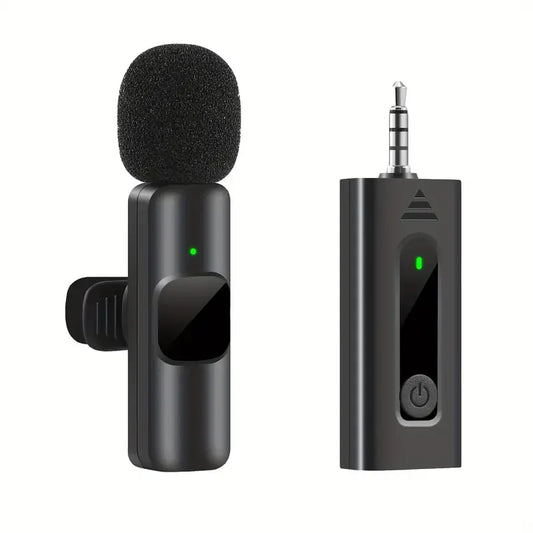 K9 Mini Lavalier Microphone - Wireless Portable Audio and Video Recording Lapel Mic for iPhone, Type-C, iPad, and Gaming Devices